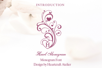 Heart Monograms: Elegant Fonts for Personal Projects